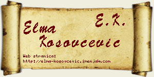 Elma Kosovčević vizit kartica